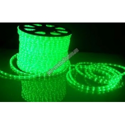 Дюралайт LED круглый 2-х проводной, фиксинг, 13мм 90м, кратность резки 1м, расстояние между светодиодами 2,7см, зелёный